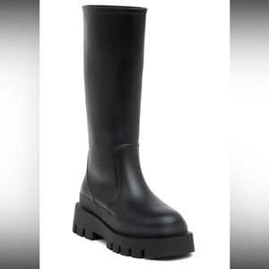 Jeffrey Campbell Womens Size 9 Ilya Waterproof Knee High Rain Boot Black